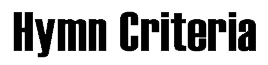 Criteria